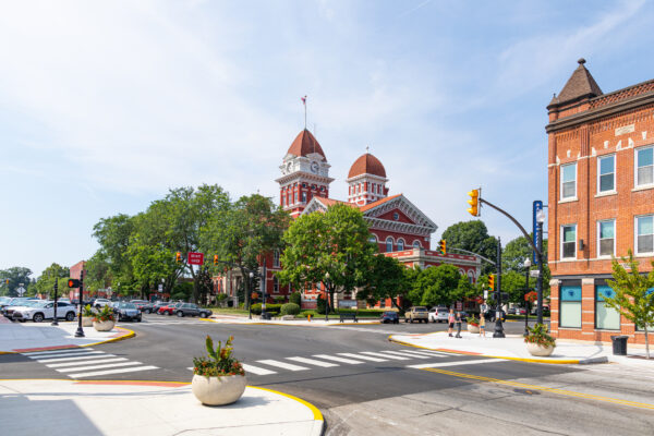 The Crown Point, Indiana Courthouse Square Historic District, is listed in The National Register of Historic Places